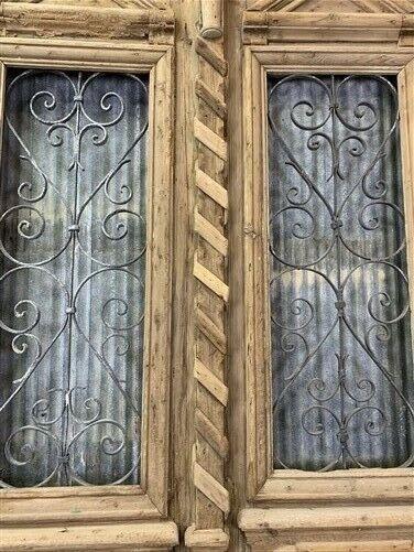 Antique French Double Doors (52x103.5) European Doors, Iron Wood Doors, R14