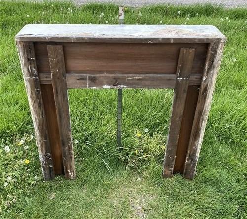 Antique Fireplace Mantel Surround (51x49) Architectural Salvage Rustic, A132