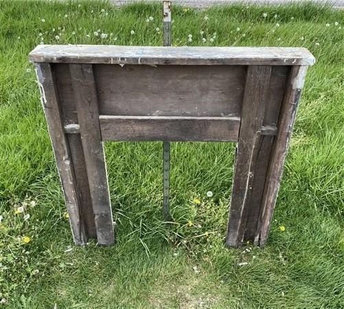 Antique Fireplace Mantel Surround (46x46) Architectural Salvage Rustic, A133