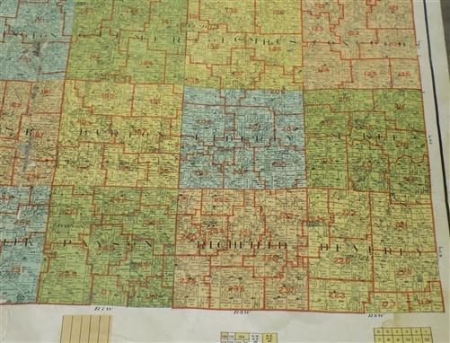 1921 Adams County Illinois Map, Vintage Canvas Historical Reference.