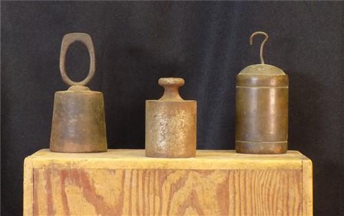 Assorted Small Scale Test Weights Platform Steel Anvil Swage Handle Vintage a,