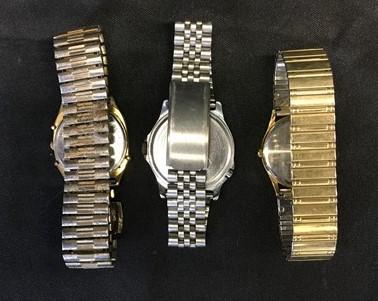 3 Mens Vintage Watches, Pulsar Gardner Denver Quincy IL Award Amitron Timex