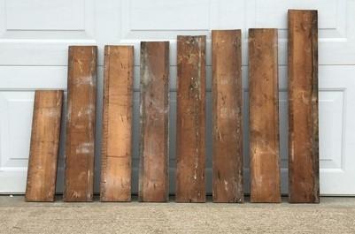 Wood Trim - 8 Wood Trim Pieces, Architectural Salvage, Reclaimed Vintage Wood Baseboard A1 by The Old Grainery (1800s, arc...