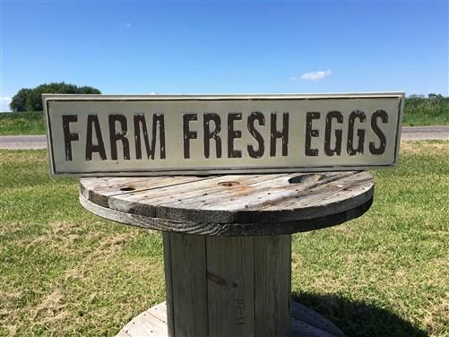 Farm Fresh Eggs Metal Advertising Sign, Restaurant Country Kitchen, Diner Decor