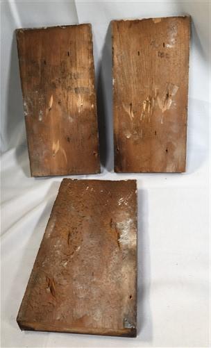 3 Plinth Blocks, Door Trim Molding Architectural Salvage, Wood Rosettes C59,