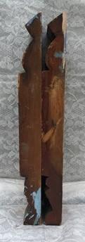 2 Plinth Blocks, Door Trim Molding Architectural Salvage, Wood Bullseye C35