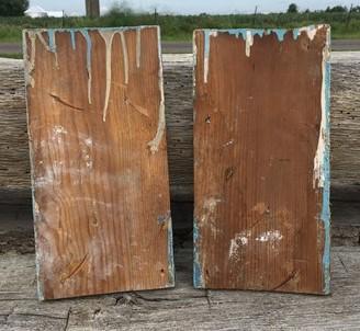 Plinth Block - 2 Plinth Blocks, Door Trim Molding Architectural Salvage, Antique Wood Trim C32 by The Old Grainery (accent...
