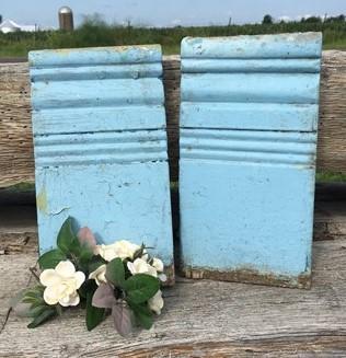 Plinth Block - 2 Plinth Blocks, Door Trim Molding Architectural Salvage, Antique Wood Trim C27 by The Old Grainery (accent...