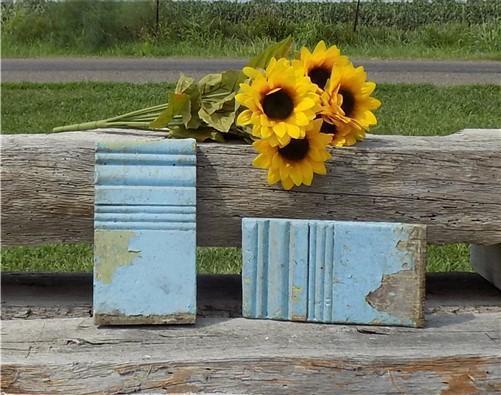 Wood Trim - 2 Plinth Blocks, Door Trim Molding, Architectural Salvage Antique Wood Trim C24 by The Old Grainery (2, Antiqu...