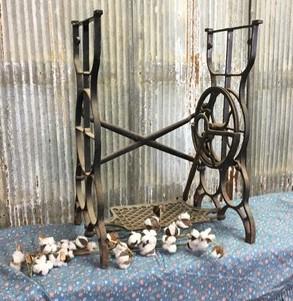 Sewing Machine - Treadle Sewing Machine, Cast Iron Base, Industrial Age, Singer Steampunk OY by The Old Grainery (base, ba...
