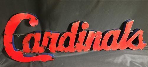 Signs - Cardinals Large 3D Metal Sign, St Louis MLB Advertising, Metal Art Sport Sign, by The Old Grainery (3D, ball fan,...