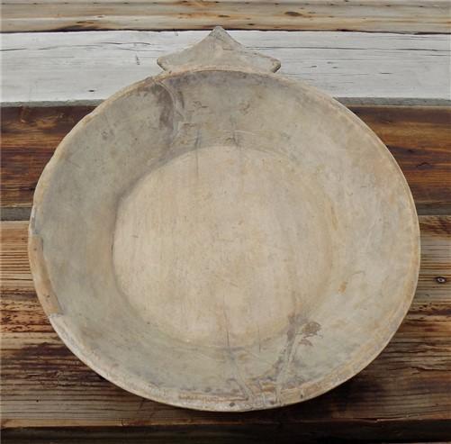 Round Wood Bowl, Rustic Carved Wood Dough Bowl, Farmhouse table Centerpiece B,