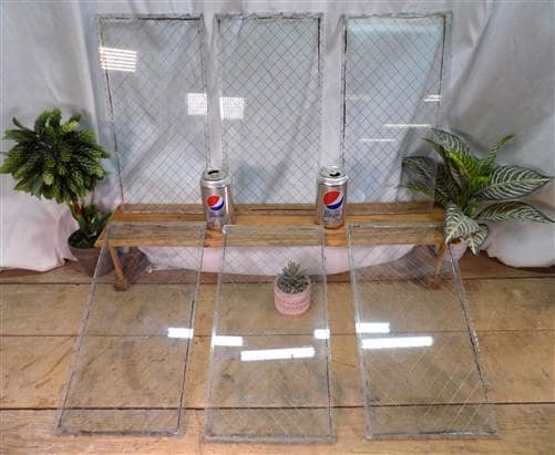 Home & Living > Home Improvement > Windows - 6 Panes Chicken Wire Glass, Georgian Wire Fire Resistant Safety Glass Panels,...