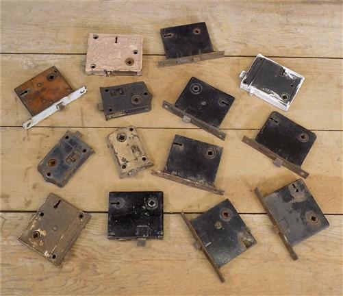 Dead Bolt - 14 Locks Rim Night Latch Dead Bolt Architectural Salvage Door Hardware Mortise Z by The Old Grainery (14, Arch...