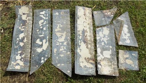 8 Ceiling Tin Panels, Vintage Reclaimed Molding Pieces, Architectural Salvage A, by The Old Grainery (8, American, Archite...