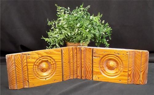Plinth Block - 2 Plinth Blocks, Door Trim Molding, Architectural Salvage, Wood Bullseye C39, by The Old Grainery (10 in, 4...