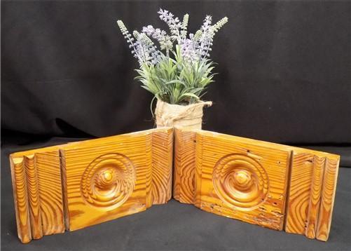Plinth Block - 2 Plinth Blocks, Door Trim Molding, Architectural Salvage, Wood Bullseye C42, by The Old Grainery (10 in, 4...