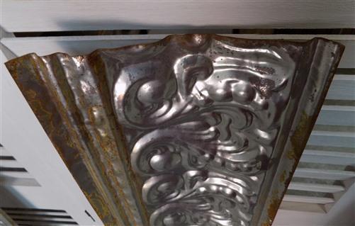 Tin Panels - 4 Ceiling Tin Panels, Vintage Reclaimed Molding Architectural Salvage A52, by The Old Grainery (Ceiling, Coun...