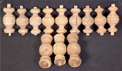 Wood Spindles - Lot Wood Spindles, Architectural Salvage Fretwork Furniture House Trim Vintage X by The Old Grainery (12,...