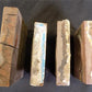 4 Plinth Blocks, Antique Bullseye Rosettes, Architectural Salvage, Wood Trim A61