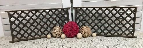 Cast iron grate - 2 Flat Cast Iron Grates Fretwork Vent Cover Air Return Architectural Salvage X by The Old Grainery (air...