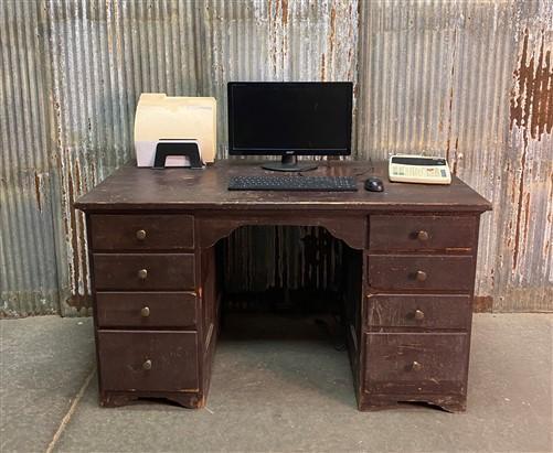 Desk - Vintage Wood Desk with Drawers, Writing Desk, Home/Office Desk, Wood Furniture by The Old Grainery (antique desk, c...
