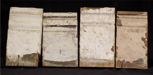 Plinth Block - 4 Plinth Blocks, Door Trim Molding, Architectural Salvage Antique Art Deco C64 by The Old Grainery (4, Anti...
