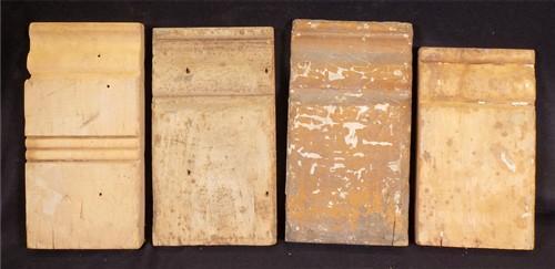 Plinth Block - 4 Plinth Blocks, Door Trim Molding, Architectural Salvage Antique Art Deco C62, by The Old Grainery (4, Ant...