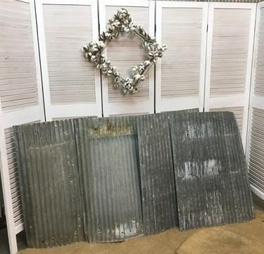 Galvanized Tin - 4 Galvanized Tin Sheets, Roof Ceiling Sink Backsplash, Architecture Salvage A1 by The Old Grainery (archi...