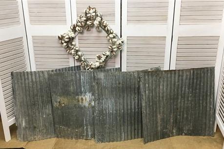 Galvanized Tin - 4 Galvanized Tin Sheets, Roof Ceiling Sink Backsplash, Architecture Salvage Y by The Old Grainery (archit...
