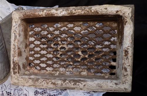 Cast iron grate - Ornamental Cast Iron Vent, Architectural Salvage, Decorative Sunken Grate A, by The Old Grainery (Air Re...