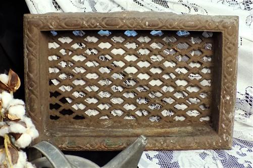 Cast iron grate - Ornamental Cast Iron Vent, Architectural Salvage, Decorative Sunken Grate B, by The Old Grainery (Air Re...