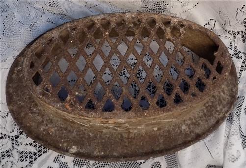 Cast iron grate - Ornamental Cast Iron Vent, Architectural Salvage, Decorative Sunken Grate C, by The Old Grainery (Air Re...