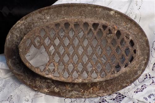 Cast iron grate - Ornamental Cast Iron Vent, Architectural Salvage, Decorative Sunken Grate C, by The Old Grainery (Air Re...