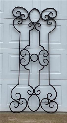 Wall Hanging - Vintage Wrought Iron Wall Hanging, Panel Decorative Scroll Art, Iron Door Insert by The Old Grainery (Decor...