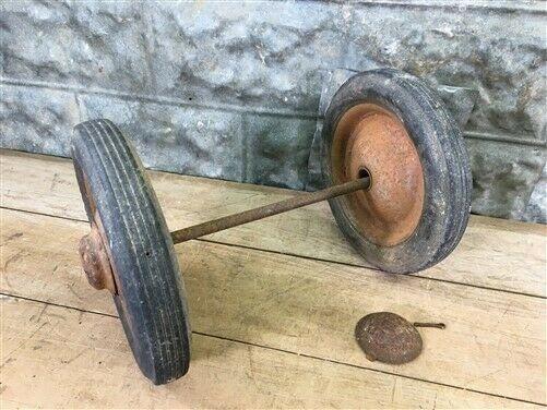 Wheel - 2 Vintage Metal Baby Buggy Wheels Pedal Car Garden Cart Pumpkin Wagon a37 by The Old Grainery (Arts Supply, Buggy...