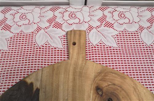 Round Wooden Bread Board, French Cutting Board, Rustic Chopping Board E21,
