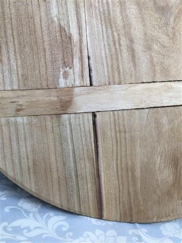 Round Wooden Bread Board, French Cutting Board, Rustic Chopping Board D102B