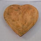 Wooden Heart Bread Dough Bowl, Rustic French Country Carved Centerpiece U