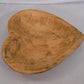 Wooden Heart Bread Dough Bowl, Rustic French Country Carved Centerpiece U