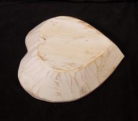 Dough Bowls - White Wood Heart Bread Dough Bowl, Rustic French Country Carved Centerpiece A9 by The Old Grainery (bread bo...