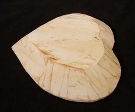 Dough Bowls - White Wood Heart Bread Dough Bowl, Rustic French Country Carved Centerpiece A9 by The Old Grainery (bread bo...