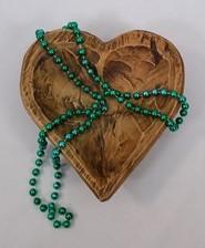 Dough Bowls - Mini Wooden Heart Bread Dough Bowl, Rustic French Country Carved Centerpiece Y, by The Old Grainery (bread b...