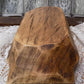 Dark Wood Bowl, Rustic Farmhouse Table Decor, Mini Carved Wooden Bread Bowl A14,