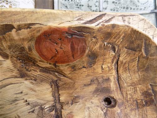 Dark Wood Bowl, Rustic Farmhouse Table Decor, Mini Carved Wooden Bread Bowl A12,