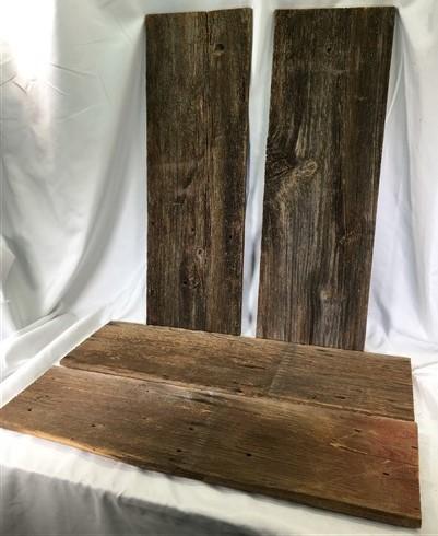 Lumber - 4 Barn Wood Reclaimed Planks, Wall Siding Boards, Lumber Floating Shelf A11, by The Old Grainery (back splash, bo...