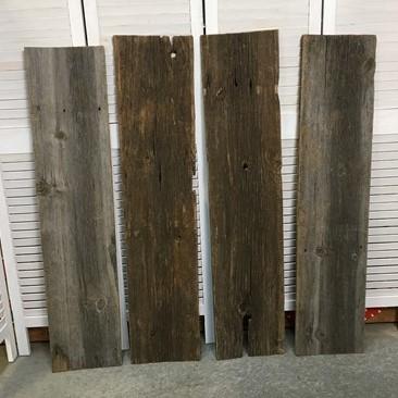 Lumber - 4 Barn Wood Reclaimed Planks, Wall Siding Boards, Lumber Floating Shelf A16 by The Old Grainery (accent wall, Bar...