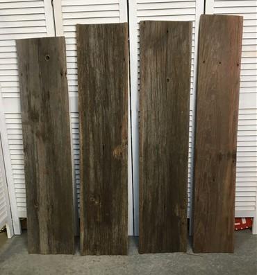 Lumber - 4 Barn Wood Reclaimed Planks, Wall Siding Boards, Lumber Floating Shelf A13 by The Old Grainery (accent wall, Bar...