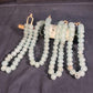 4 Strands Ice Blue Beads, African Recycled Glass Beads, Eco Friendly Sea Glass