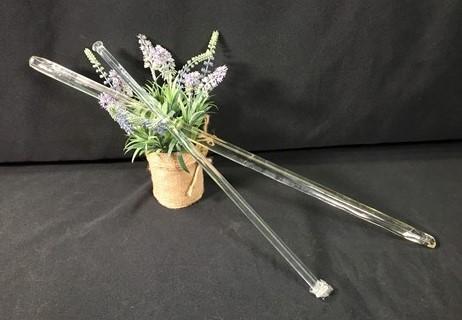2 glass towel rods - 2 Clear Glass Towel Bar Rack Rods, Vintage Kitchen Bath Glass Towel Racks, by The Old Grainery (bath,...